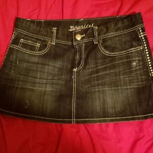 Maurice denim mini skirt. Sz 11/12
